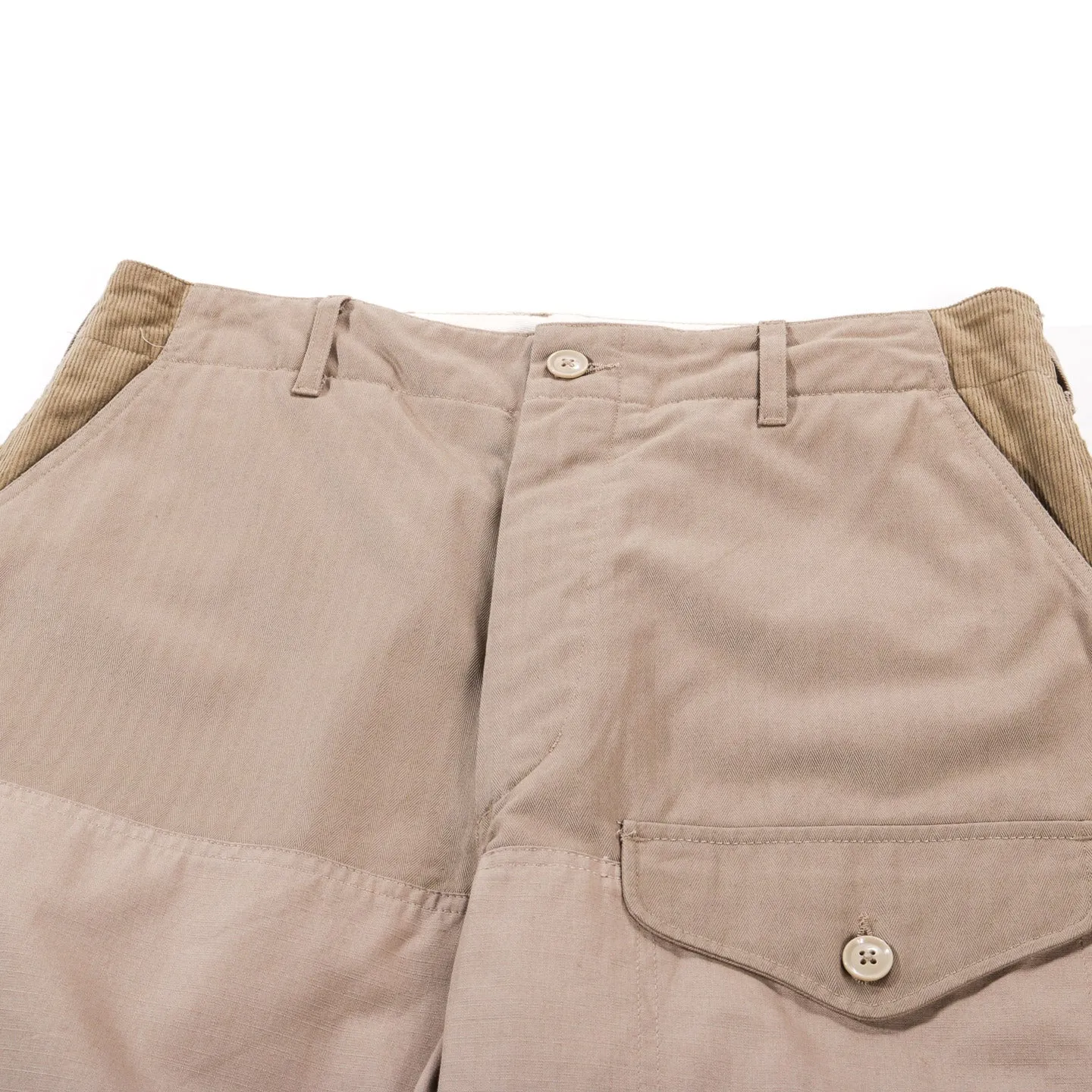 ENGINEERED GARMENTS FIELD PANT KHAKI COTTON HERRINGBONE TWILL