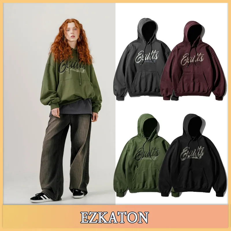 EZKATON  |Unisex Street Style Cotton Hoodies & Sweatshirts