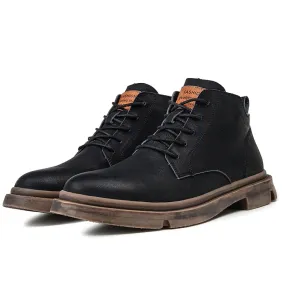 Fashion Men's Ankle Leather Boots / Casual Non-Slip Boots in British Style