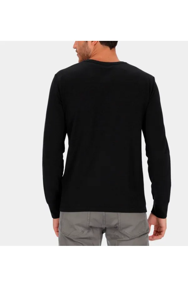 GANT Slim Pique L/S Tee Black