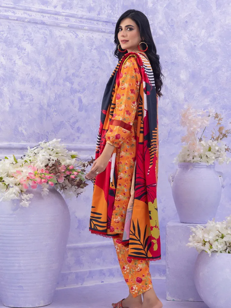 Ghazal by Regalia Textiles Printed Linen Unstitched 3Pc Suit D-12