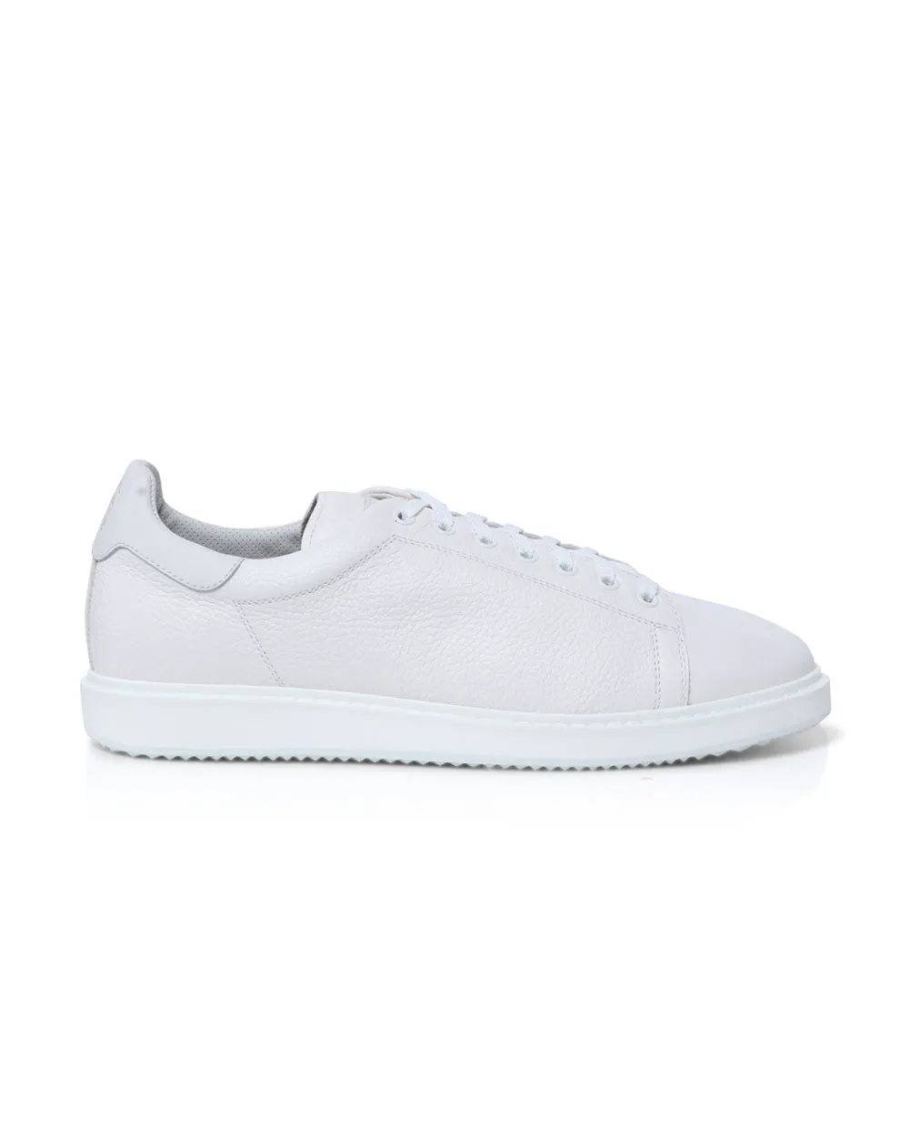 Grained Calfskin Sneakers in White