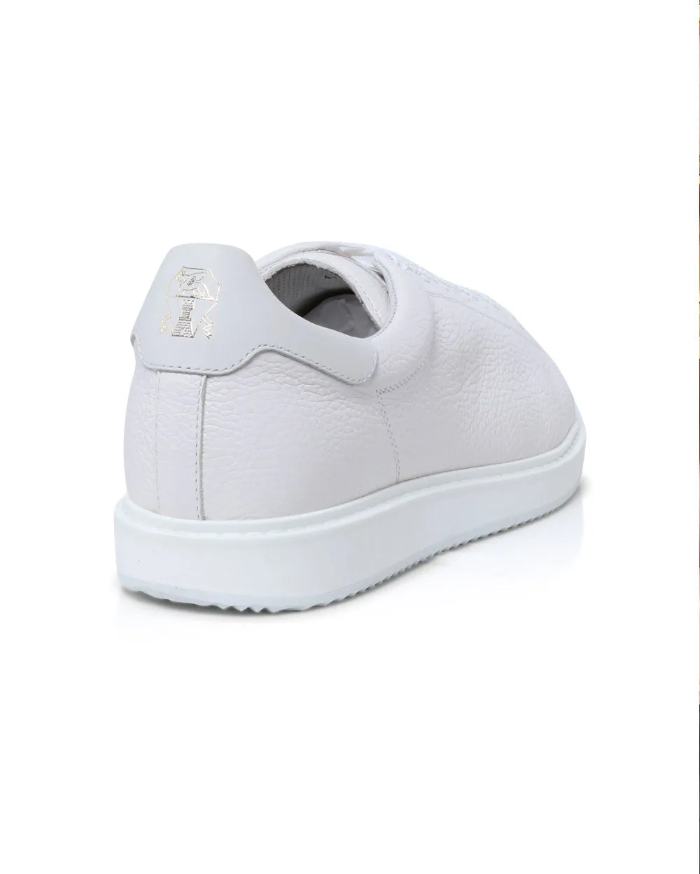 Grained Calfskin Sneakers in White