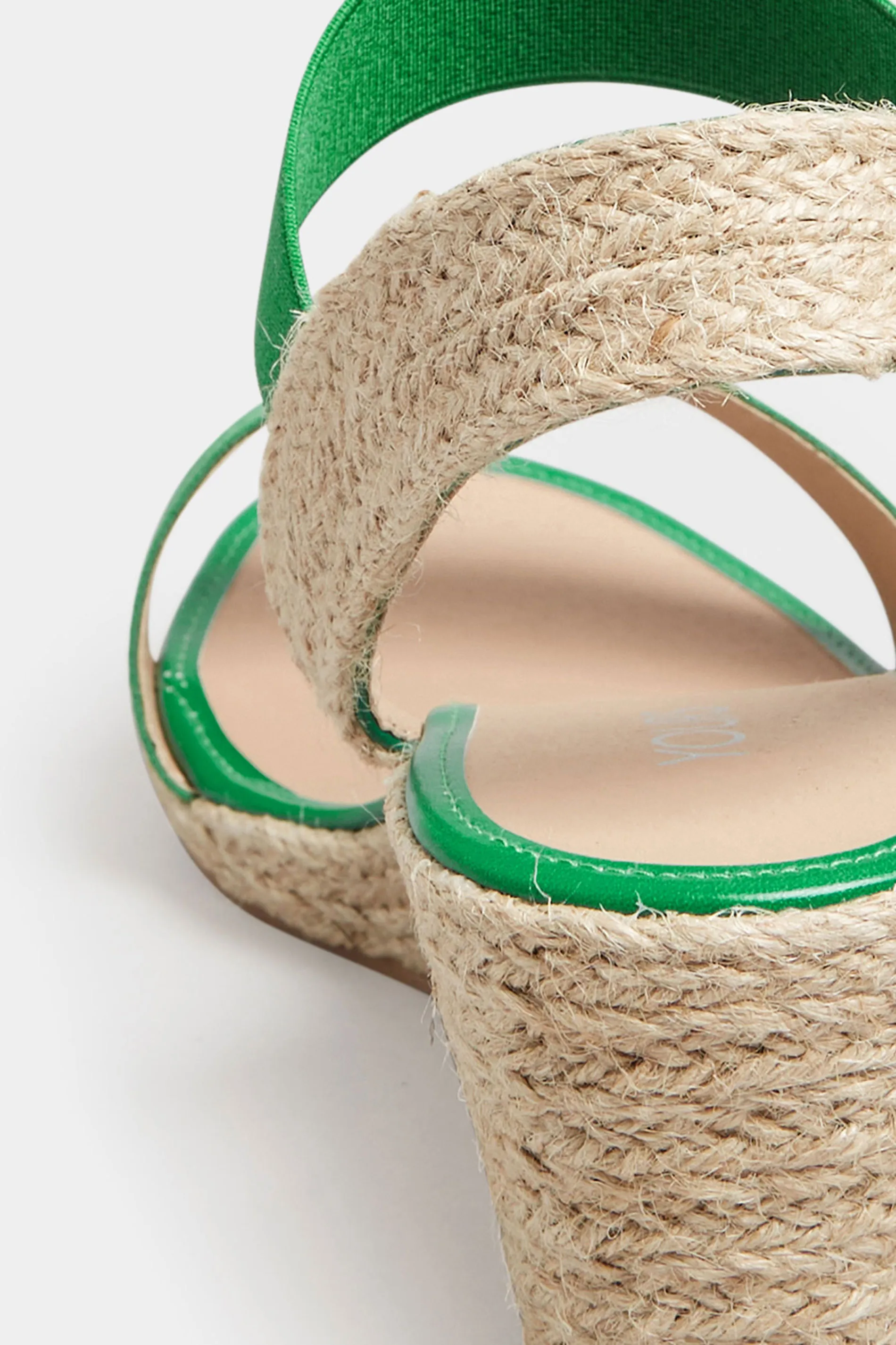 Green Espadrille Wedges In Wide E Fit & Extra Wide EEE Fit