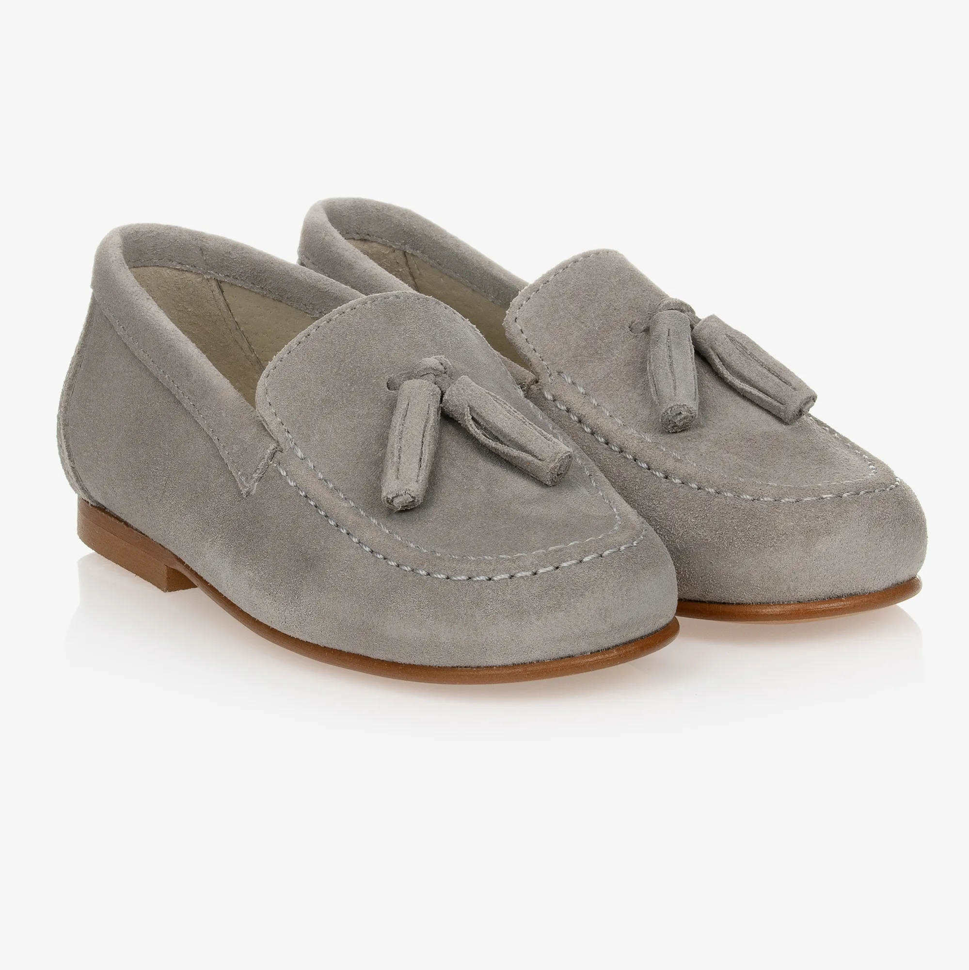 Grey Suede Loafer Shoes