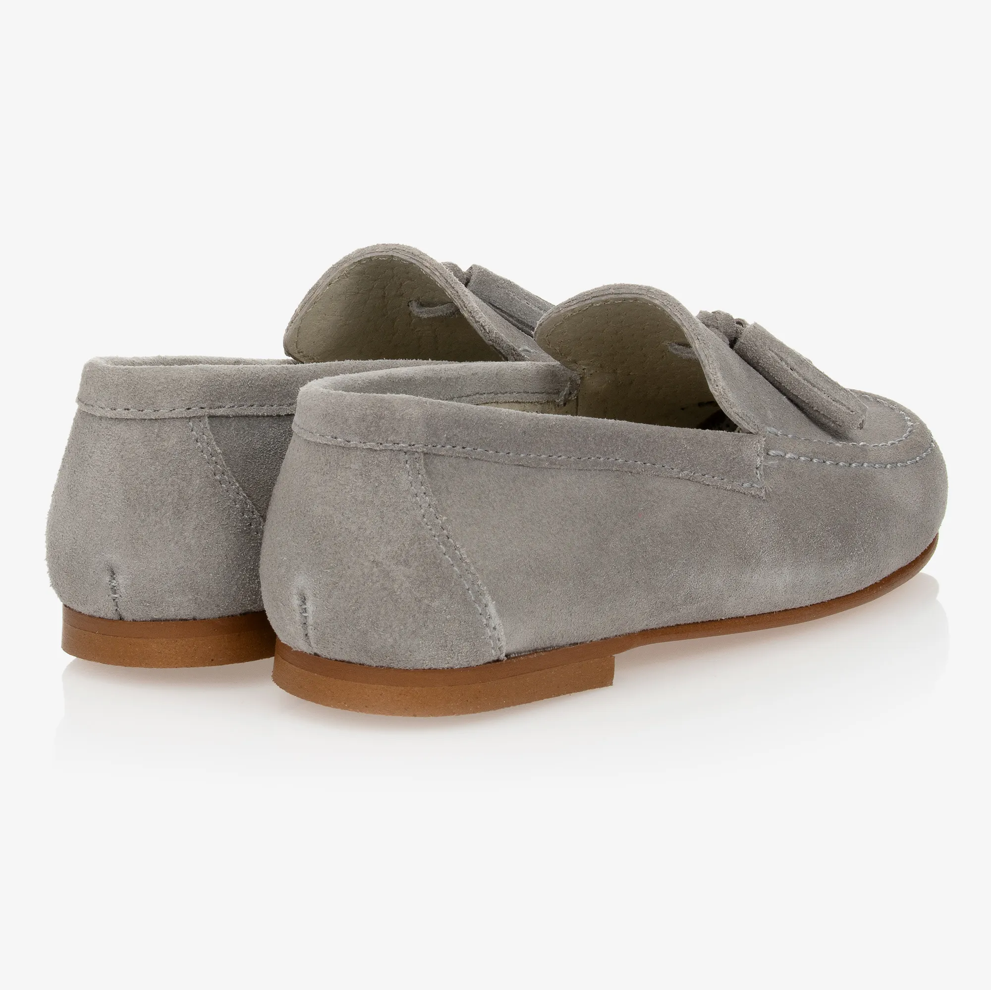 Grey Suede Loafer Shoes