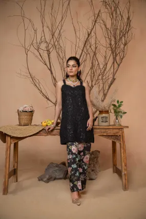 Hemstitch Afsana Vol-02 Embroidered Texture Lawn Stitched 3Pc Suit - DAHLIA