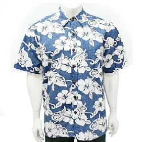 Hibiscus Reverse Print Aloha Shirt