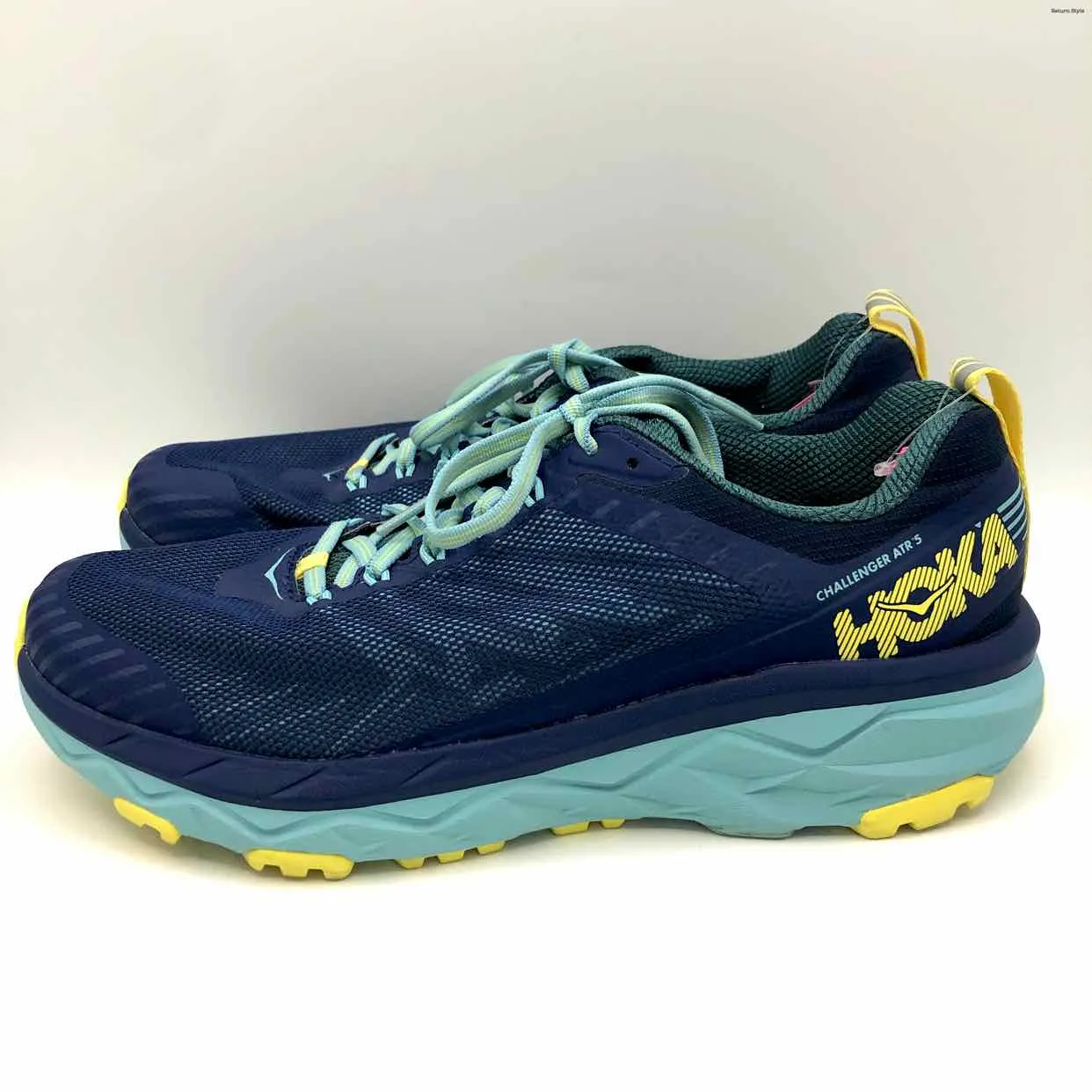 HOKA Blue Yellow Multi Sneaker Shoe Size 10-1/2 Shoes