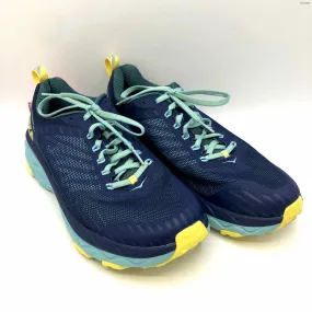 HOKA Blue Yellow Multi Sneaker Shoe Size 10-1/2 Shoes