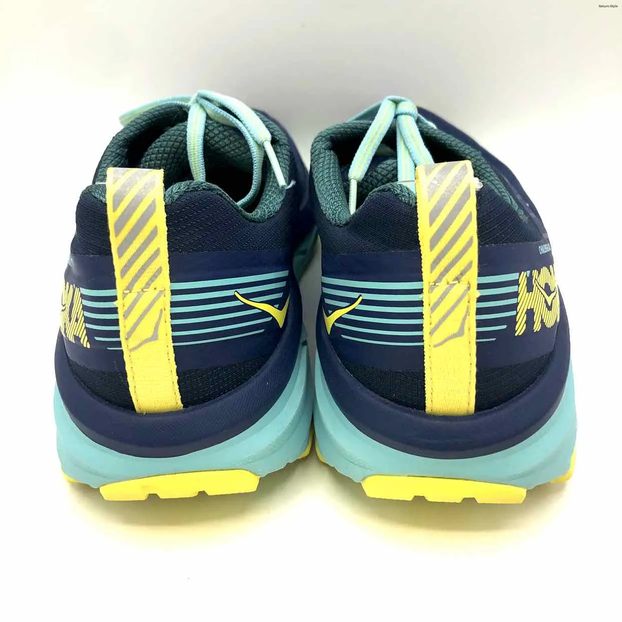 HOKA Blue Yellow Multi Sneaker Shoe Size 10-1/2 Shoes