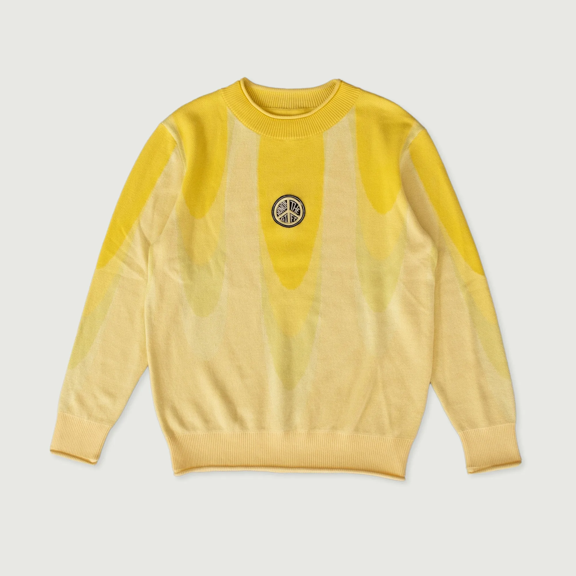 Jacquard Drip Sweater - Yellow