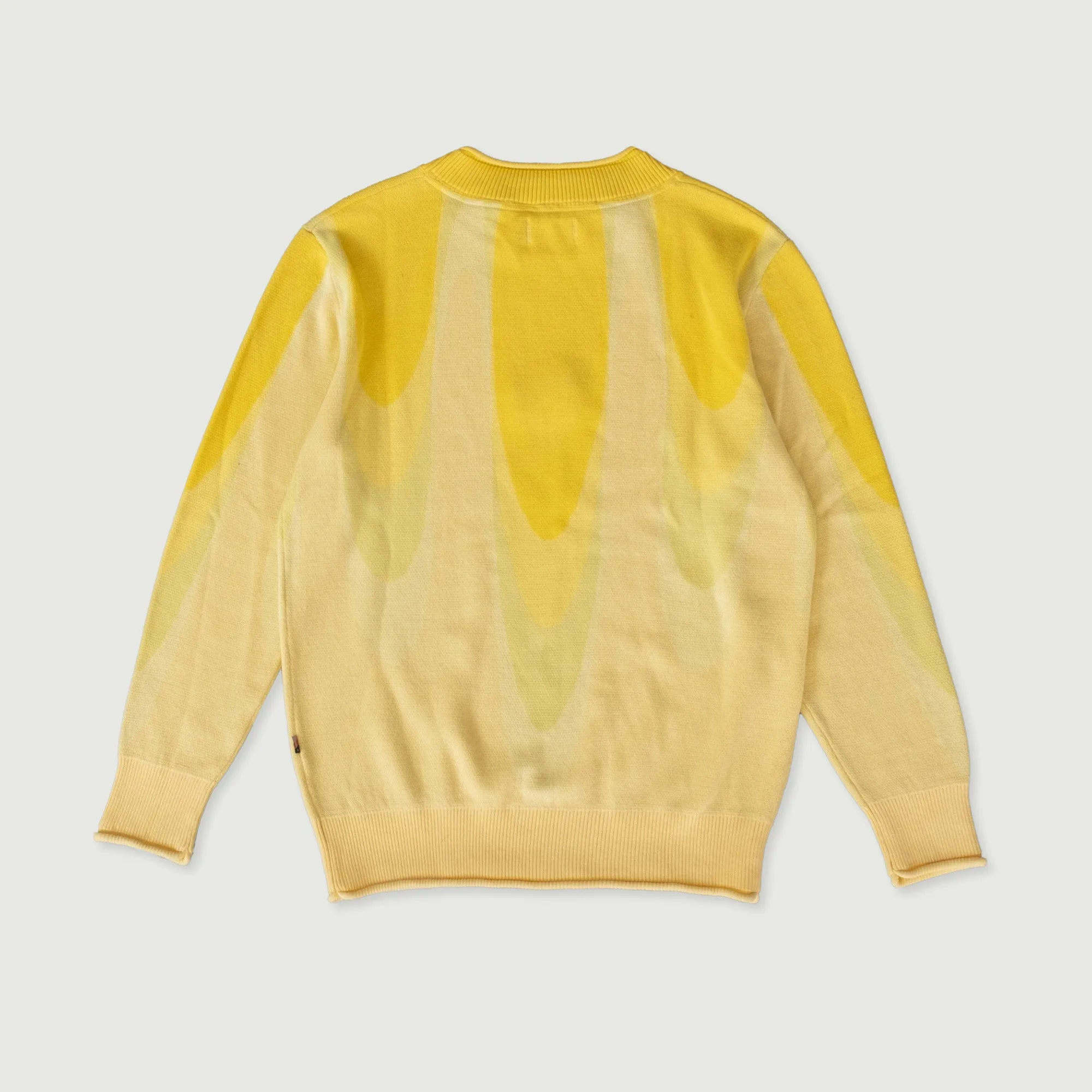 Jacquard Drip Sweater - Yellow