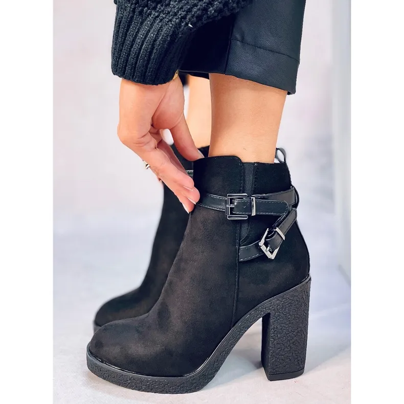 Kendall Black high heel boots