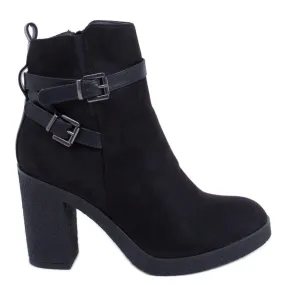 Kendall Black high heel boots