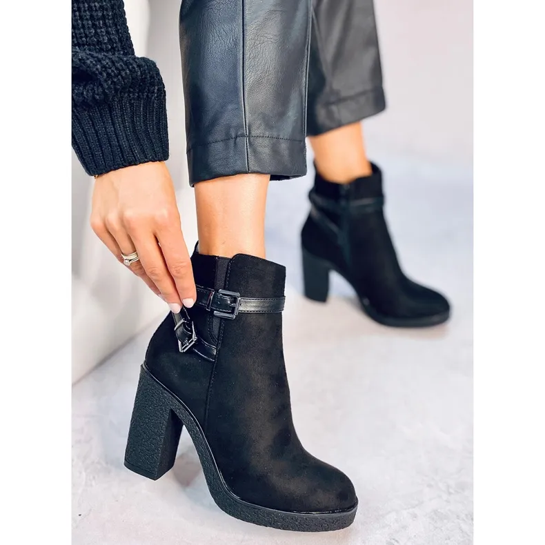 Kendall Black high heel boots