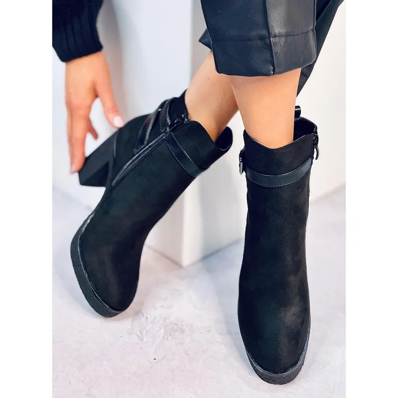 Kendall Black high heel boots