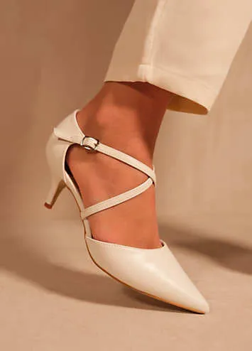 Kennedi White Court Shoes by Where’s That From | Look Again