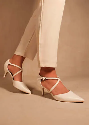 Kennedi White Court Shoes by Where’s That From | Look Again