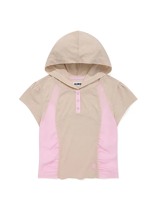 KIRSH  |[ KIRSH ]★COLOR MIX SLIM FIT SHORT SLEEVE HOODIE