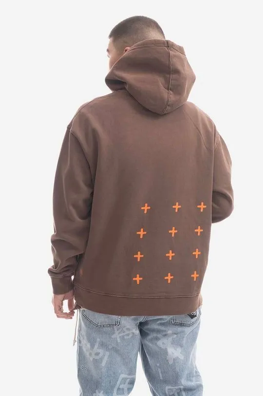 KSUBI cotton sweatshirt men's brown color