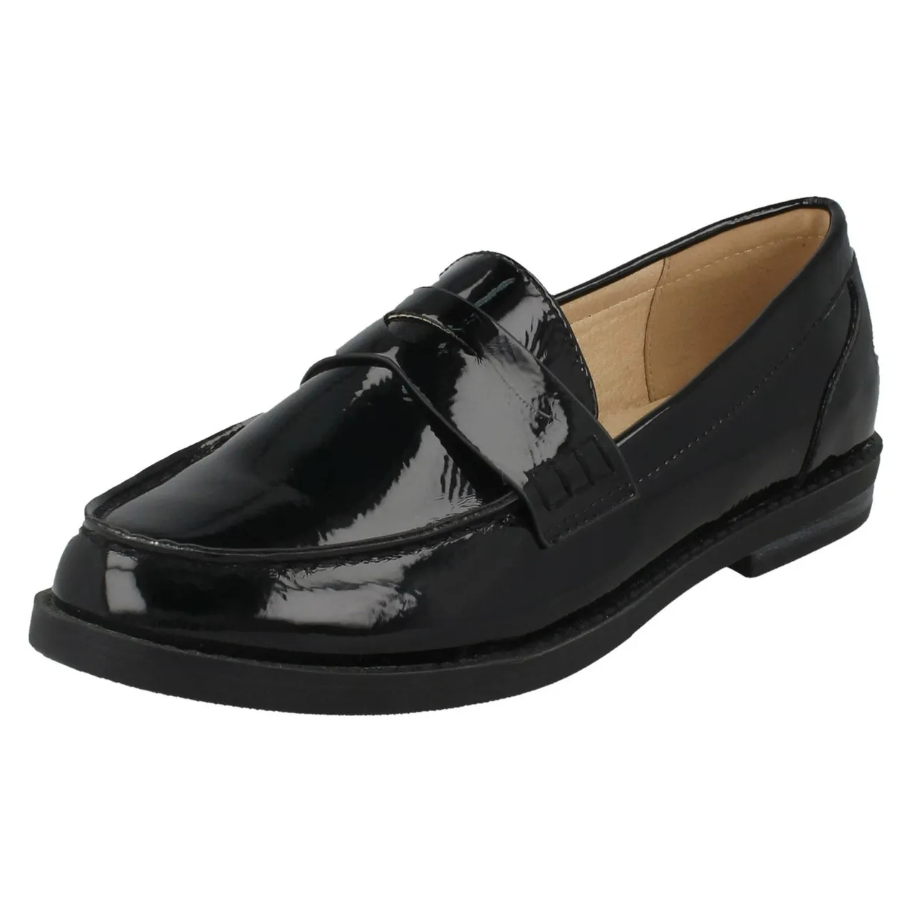 Ladies Spot On Loafer Shoes F8R0310