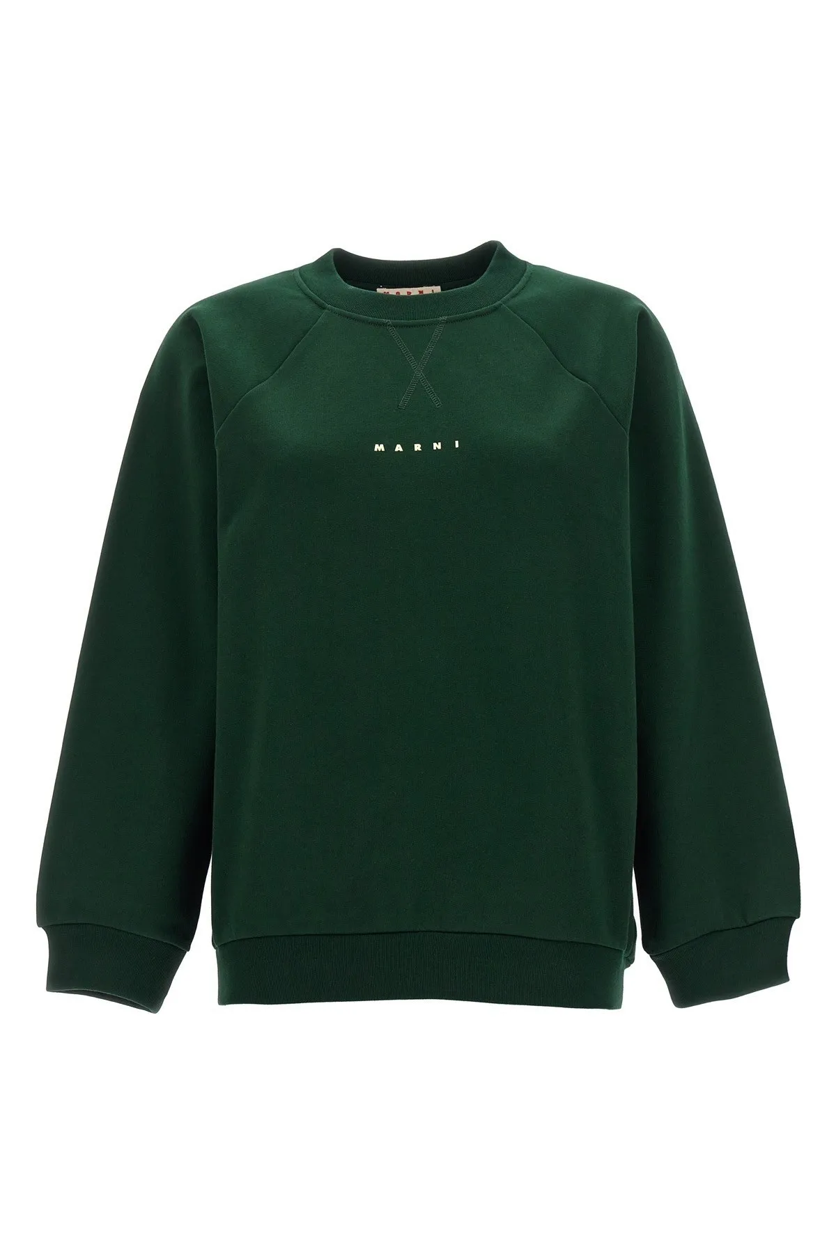 MARNI  |Crew Neck Cotton Logo Hoodies & Sweatshirts