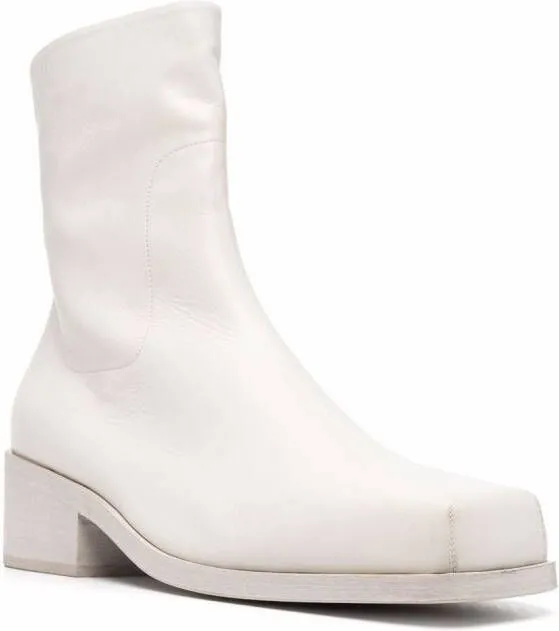 Marsèll square-toe block-heel boots White