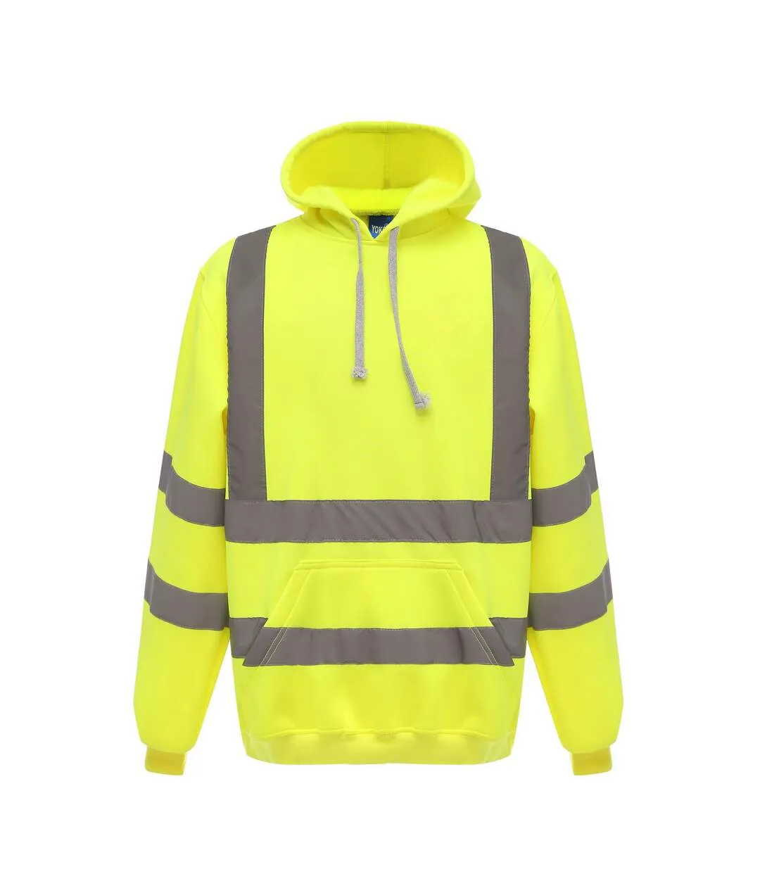 Mens hi vis reflective hoodie yellow Yoko