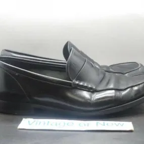 Men's tod's black leather penny loafer shoes sz 10