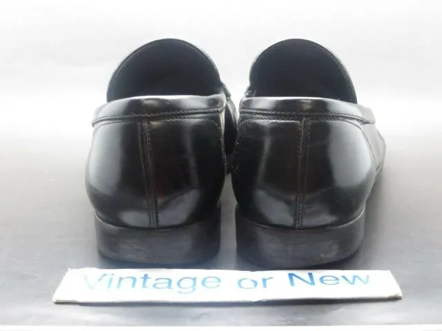 Men's tod's black leather penny loafer shoes sz 10