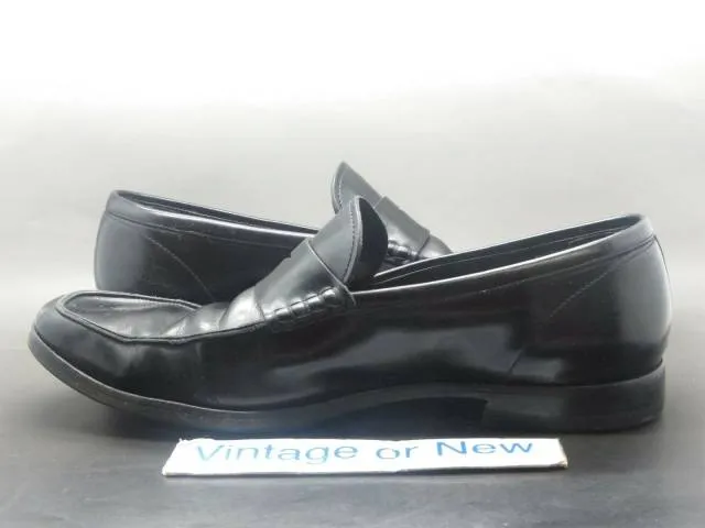 Men's tod's black leather penny loafer shoes sz 10