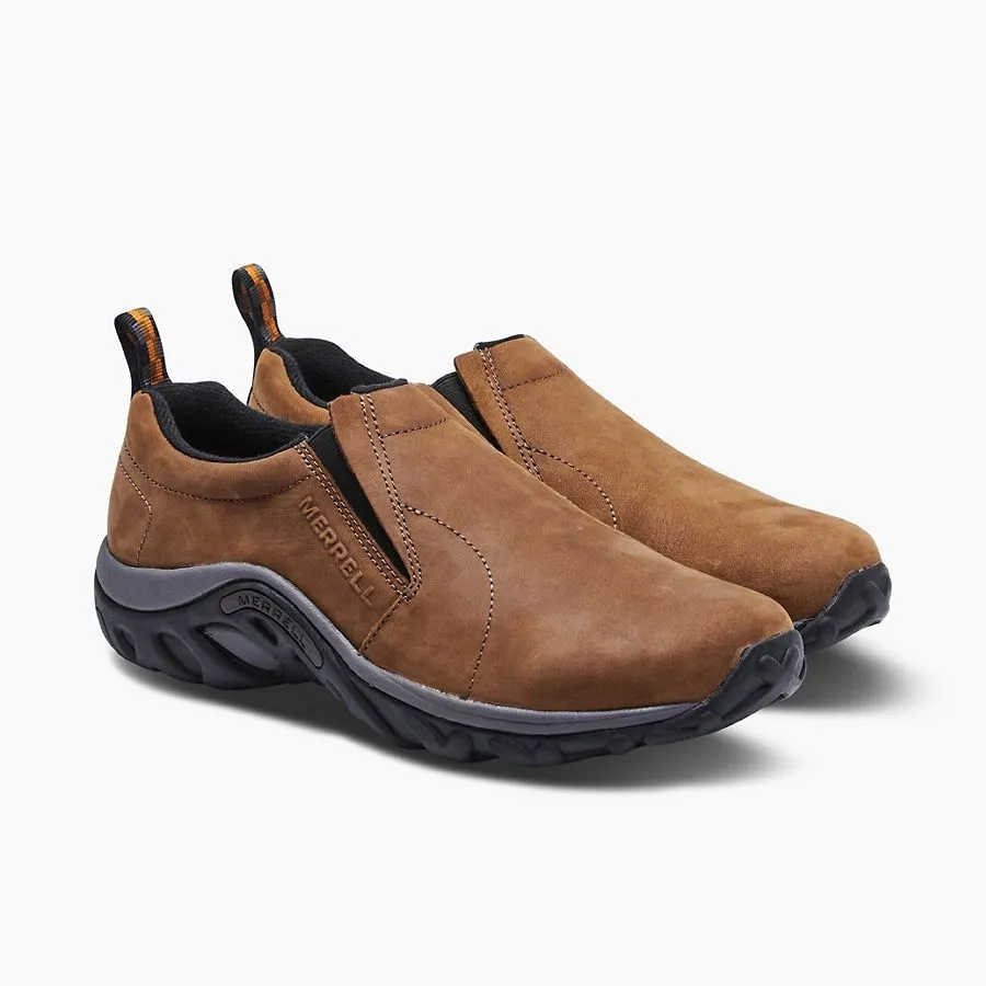 Merrell Mens Jungle Moc Nubuck Slip On Shoes-Brown