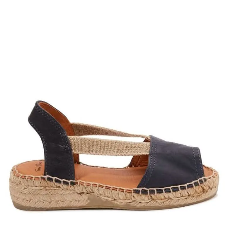 Metallic Leather Wedge Espadrille for Kids - Eli-P