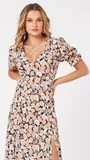 Mink Pink Love Charm Floral Midi Dress