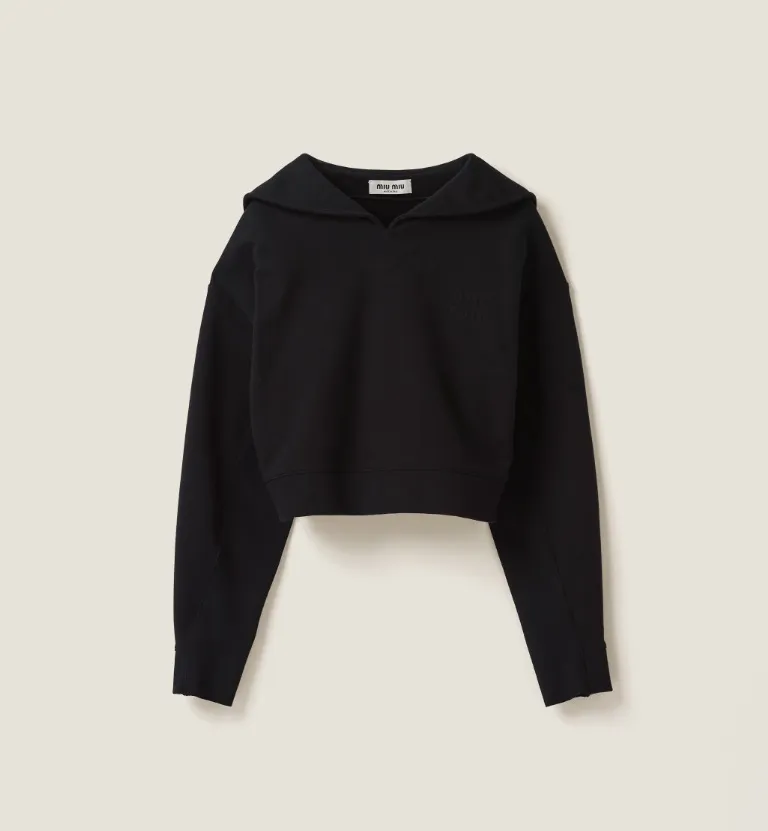 MiuMiu  |Blended Fabrics Long Sleeves Plain Cotton