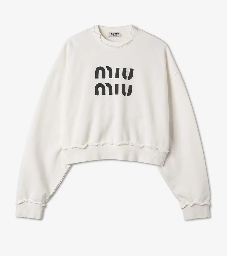 MiuMiu  |Street Style Logo Hoodies & Sweatshirts