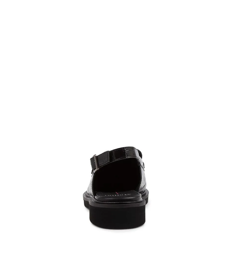 MOLLINI Gliani Black Leather Slip On Loafers