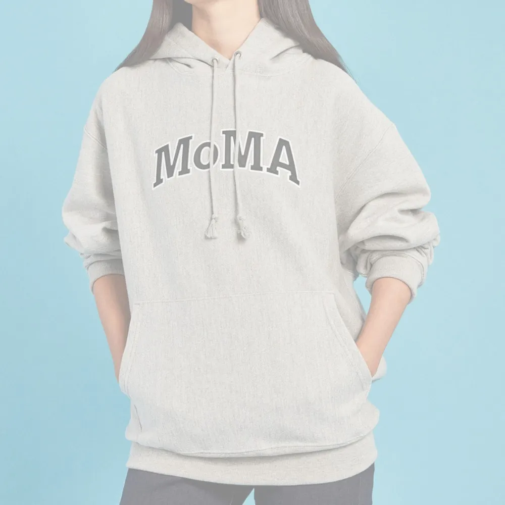 MoMA  |Unisex Street Style Long Sleeves Cotton Logo Hoodies