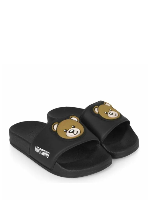 Moschino Slides Bear Black