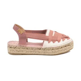 Multicolor Cotton Blend Wedge Espadrille for Women - Rio-CU