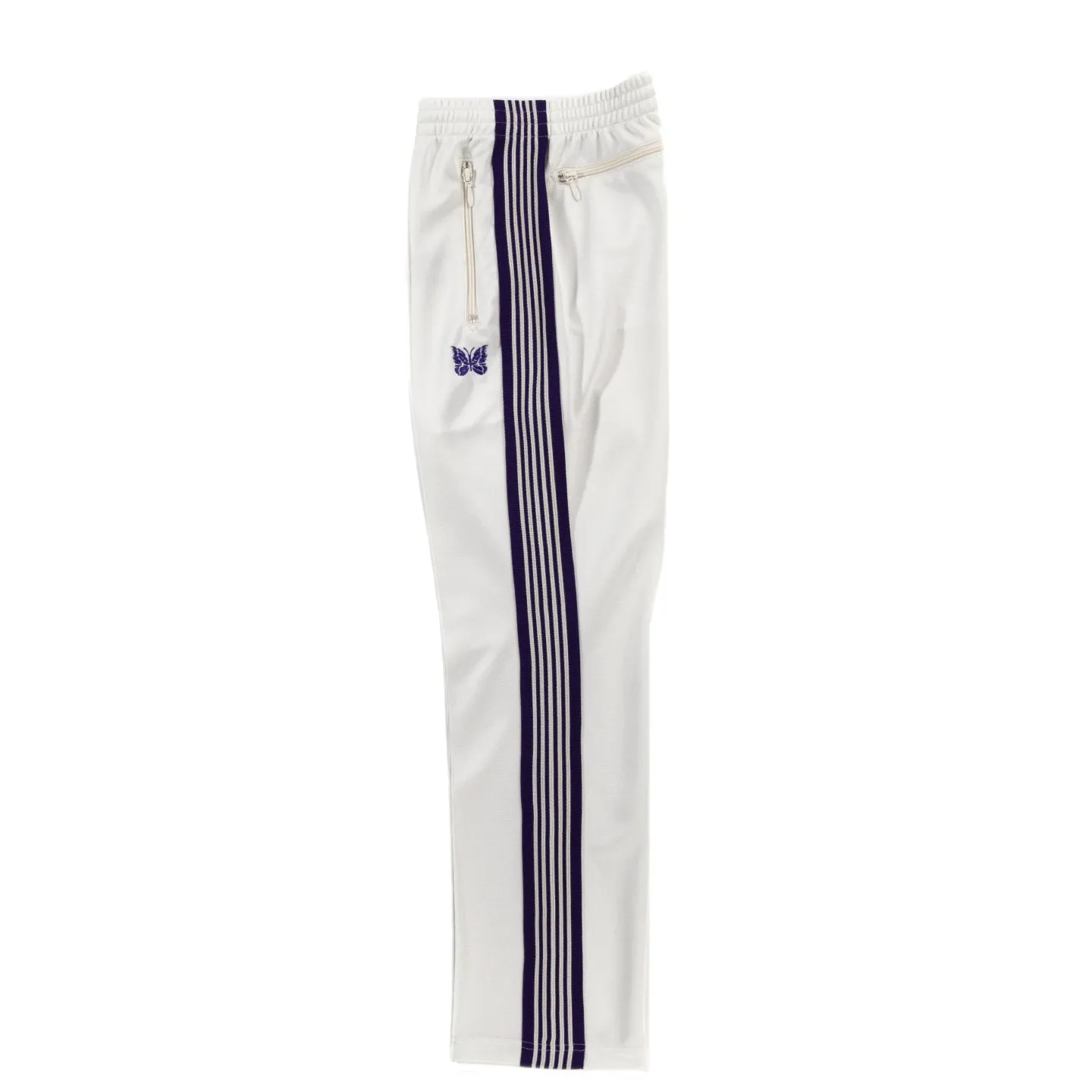 NEEDLES NARROW TRACK PANT POLY SMOOTH ICE WHITE