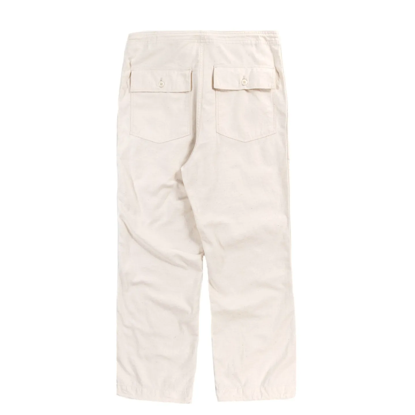 NEEDLES STRING FATIGUE PANT BACK SATEEN WHITE