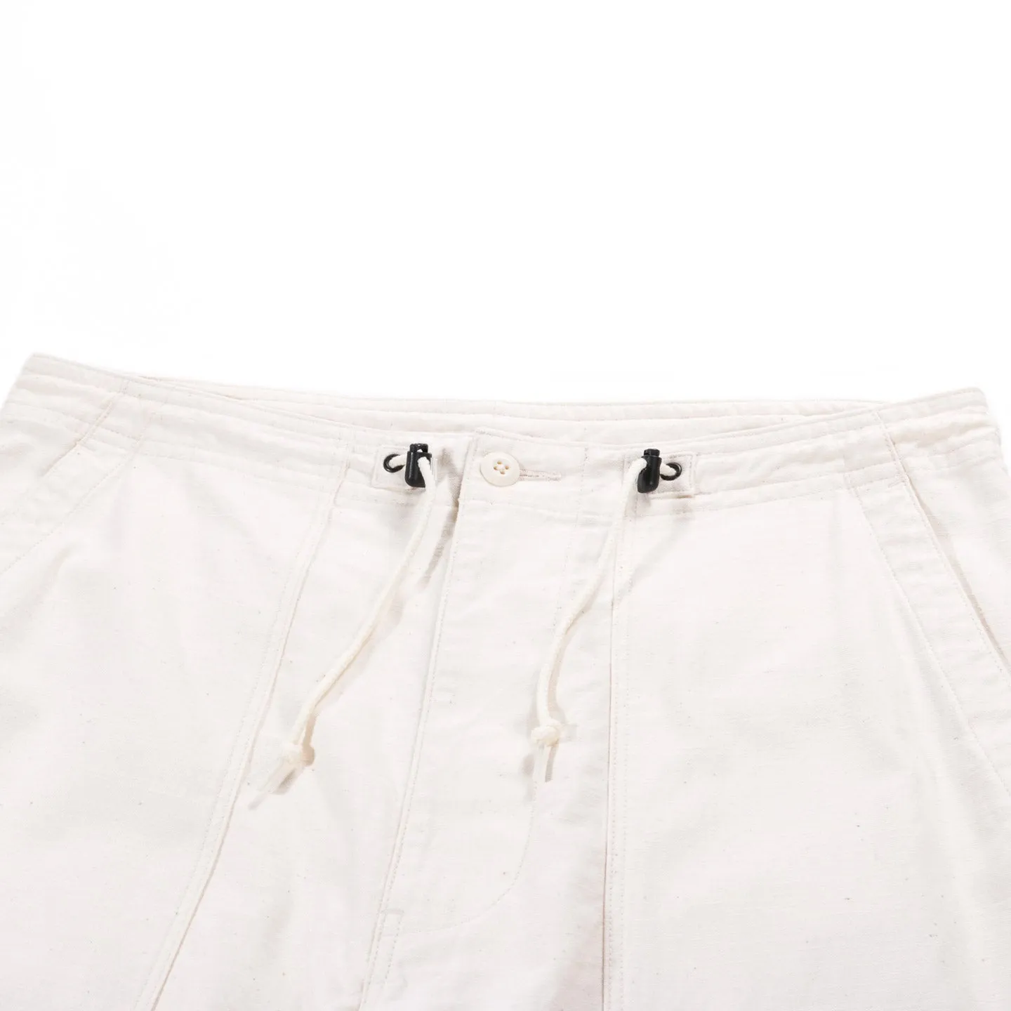 NEEDLES STRING FATIGUE PANT BACK SATEEN WHITE