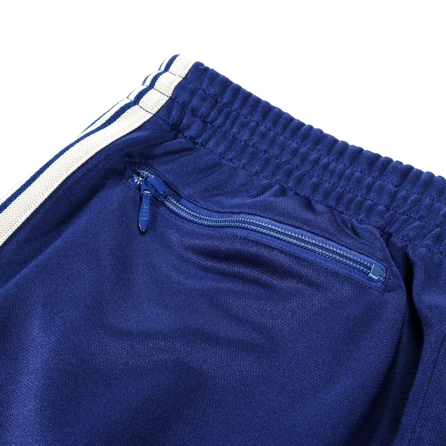 NEEDLES ZIPPED TRACK PANT POLY SMOOTH ROYAL