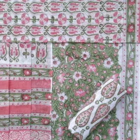 New Arrivals: Hand Block Print Pure Cotton Suit with Mulmul Dupatta (PRMUL35)