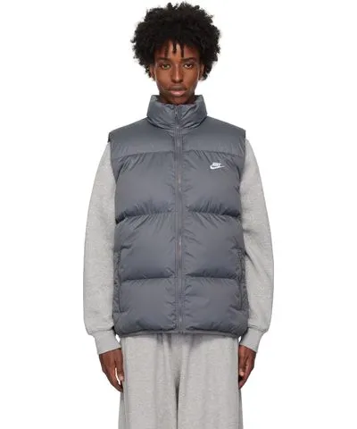 Nike Gray Sportswear Club Puffer Vest