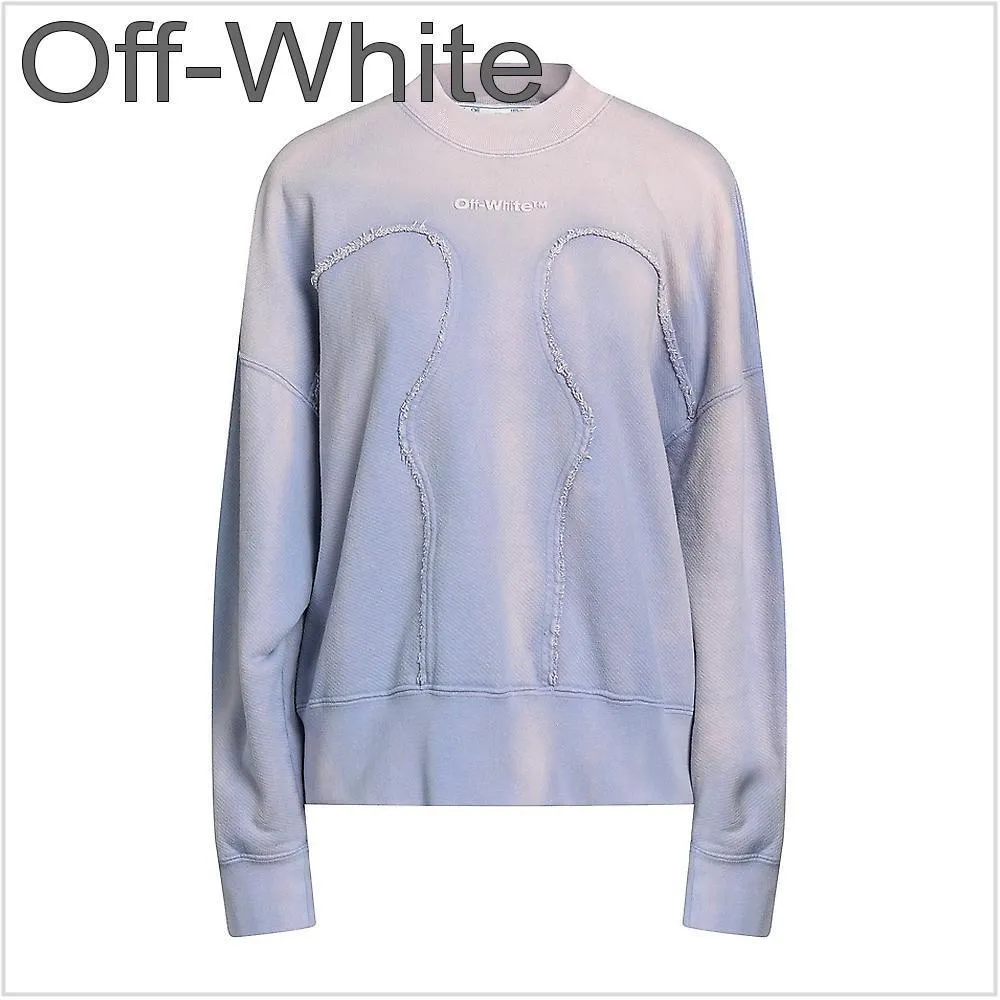 Off-White  |Long Sleeves Plain Cotton Logo Hoodies & Sweatshirts