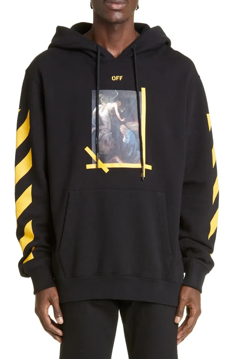 Off-White  |Street Style Plain Hoodies