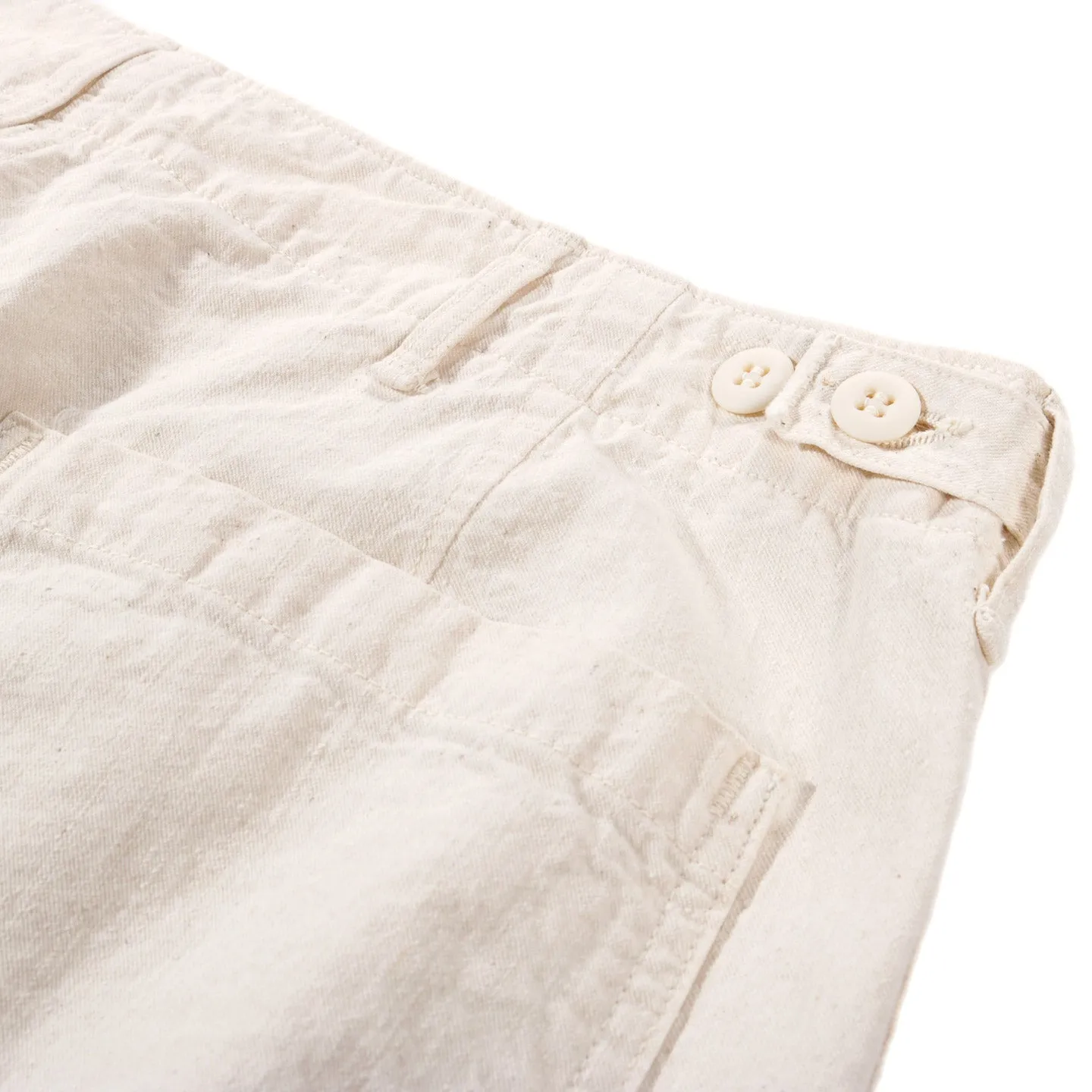 ORSLOW ORIGINAL NAPPED TWILL SUMMER FATIGUE PANTS ECRU